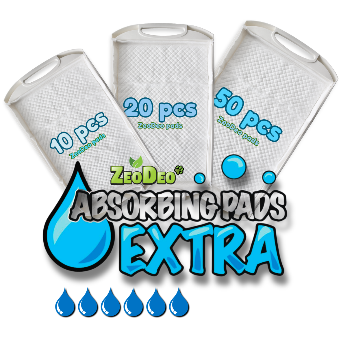 ZeoDeo EXTRA absorbing Pads for Cat Litter Box